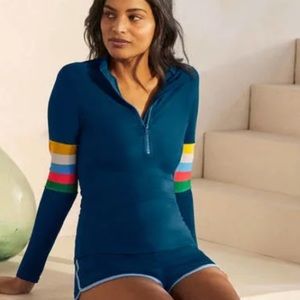 Boden Zip up rash guard- Oceanside